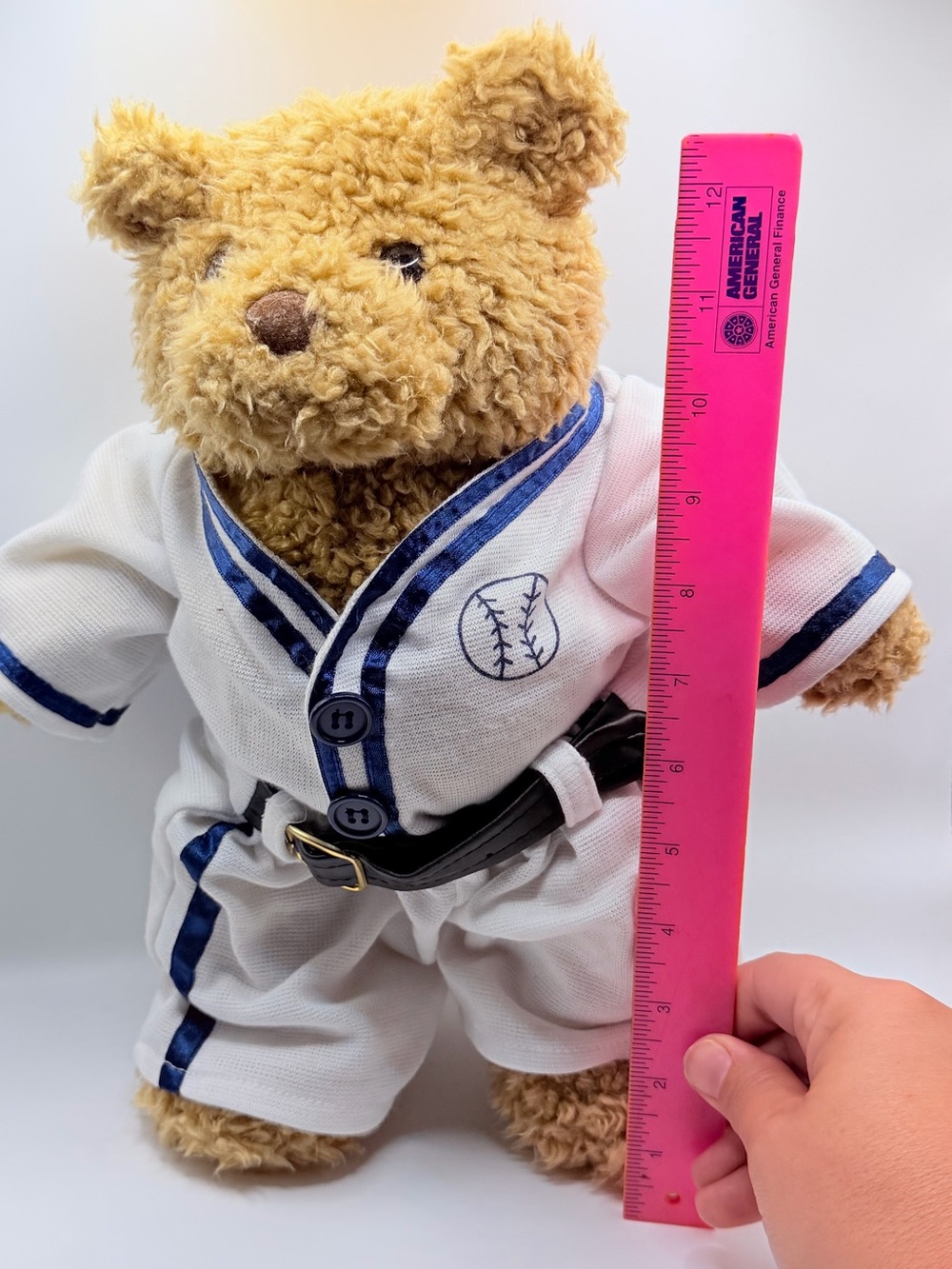 Vintage 1997 Build-A-Bear Workshop Plush Teddy Bear - Retired Baseball Uniform - Picture 7 of 9
